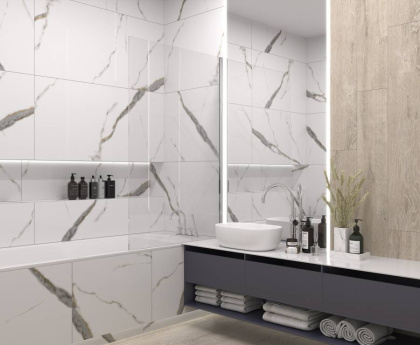 Керамогранит Laparet Golden White Statuario полированный 60x60 (4шт_1,44м2), м2