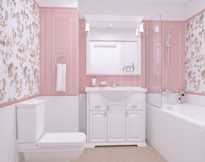 Плитка настенная 14007R Монфорте розовый панель обрезной 40*120*12 (3шт\1.44м2) , м2