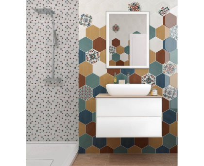 Плитка настенная 24012 Макарена белый 20*23.1*6.9 (22шт\0.76м2), м2