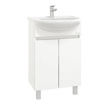 Тумба Onika Милтон 55 напольная, белая (ум. Уют 55)