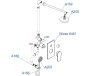 A84202 Встраиваемый комплект для душа с верхней душевой насадкой и лейкой Wasserkraft