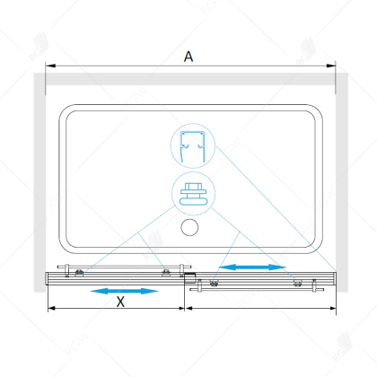 Душевая дверь RGW Tornado TO-10 200 01071020-21 профиль Хром стекло матовое-сатинат Душевая дверь RGW Tornado TO-10 200 01071020-21 профиль Хром стекло матовое-сатинат