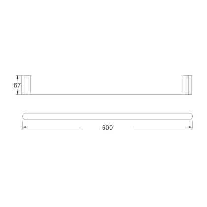 Полотенцедержатель трубчатый, RG1717H Rose, Черный