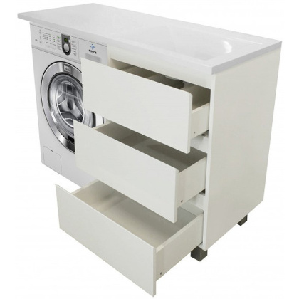 Комплект мебели Dallas Luxe 1300х482 правосторонний напольный 3 ящика (ШхГхВ) 648х476х860