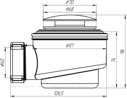 Сифон для душевых поддонов Ани Пласт E410CLG 1 1/2х50 