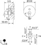 LEAF-VDIM-L-SR Встраиваемый однорычажный смеситель с переключателем на 2 выхода, исполнение Sunrise LEAF-VDIM-L-SR Встраиваемый однорычажный смеситель с переключателем на 2 выхода, исполнение Sunrise