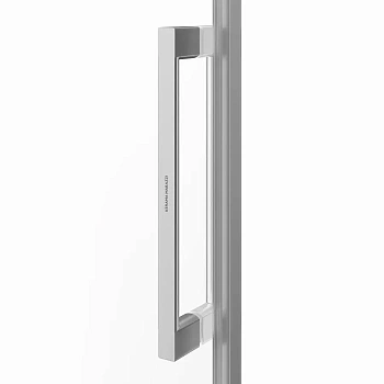 Душевая дверь CRISTALLO, раздвижная с функцией soft close, 140х210, брашированный никель, упаковка 1/2