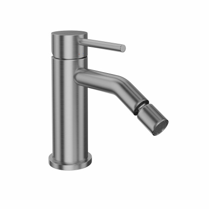 Смеситель для биде ETERNA однорычажный, c донным клапаном 3/8”, нержавеющая сталь