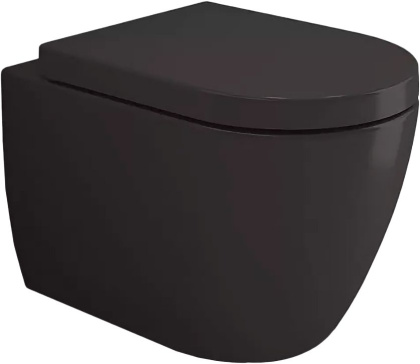 Сиденье с крышкой (soft close) Taormina/Jet Flush,дюропласт, черный матовый, A0302-004 (аналог A0300-004 (A0301-004)