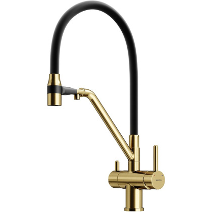 Смеситель для кухни SANCOS Dora с возможностью подключения фильтра для воды, цвет брашированное золото, арт. SC4003BG Смеситель для кухни SANCOS Dora с возможностью подключения фильтра для воды, цвет брашированное золото, арт. SC4003BG