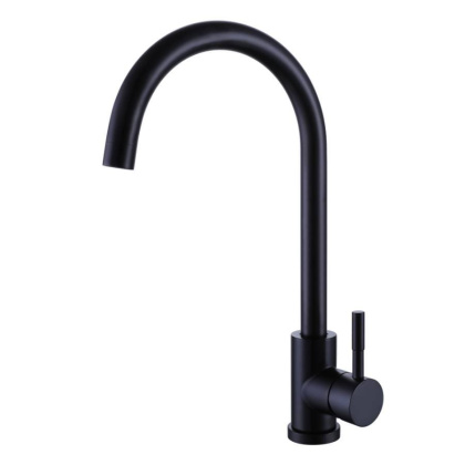 Смеситель черный для кухни нержавеющая сталь BALEAR, арт.13435-1BLB