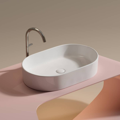 Умывальник чаша накладная овальная Element 608*385*122мм