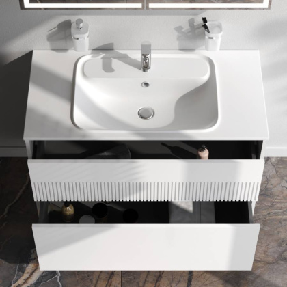 База под раковину с 2 ящиками, 68,5х100,2х48,9 см, белая, M8FFUX1002WM