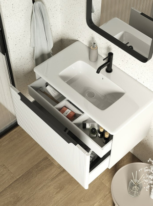 Тумба с раковиной Creto Luna Ivory 80 см, 17-IV80