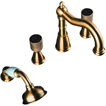 Смеситель врезной 4отв. ROYAL CRISTAL, бронза_Комплект