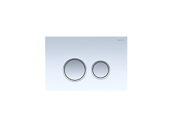 Панель смыва Aquatek Белая,закаленное стекло (клавиша круглая,ободок хром) KDI-0000028