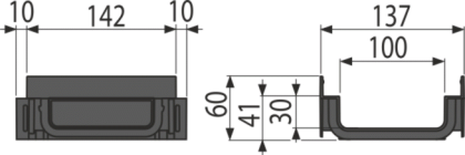 Присоединительный кусок дренажного канала AVZ112