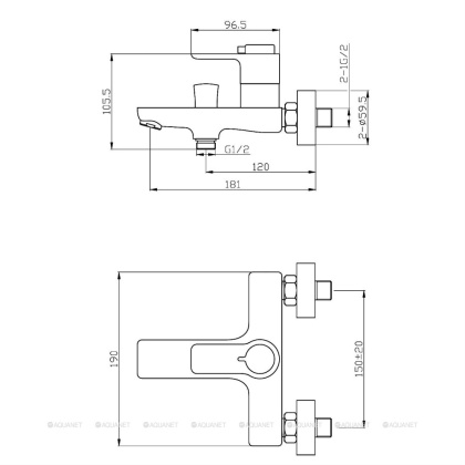 Термостат Orange Thermo T19-100cr для ванны/душа Термостат Orange Thermo T19-100cr для ванны/душа