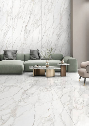 Керамический слэб CARRARA BIANCO ELEGANCE 2800х1200х6мм, Polished  Керамический слэб CARRARA BIANCO ELEGANCE 2800х1200х6мм, Polished