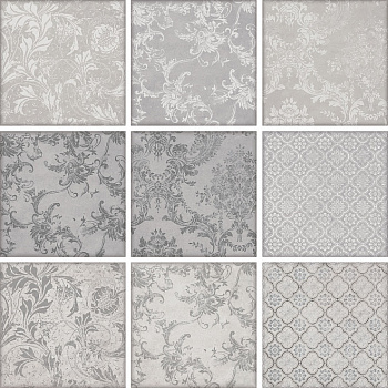 Плитка настенная 5266 Марчиана микс серый 20*20*6,9 (26шт/1,04м2), м2