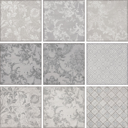 Плитка настенная 5266 Марчиана микс серый 20*20*6,9 (26шт/1,04м2), м2