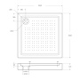 TRAY-BB-A-100-15-W Акриловый поддон Размер, мм:1000x1000x150 