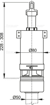 Сливной механизм для низко расположенного бачка