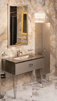 Столешница стекло 80см моноблок Дельмар Столешница стекло 80см моноблок Дельмар