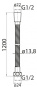 CZR-FMDC2-120-02 Гибкий шланг, длина 1,2 м, исполнение бронза CZR-FMDC2-120-02 Гибкий шланг, длина 1,2 м, исполнение бронза