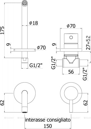 Смеситель для раковины Paffoni Light LIG006BO70 (с внутренней частью) Смеситель для раковины Paffoni Light LIG006BO70 (с внутренней частью)