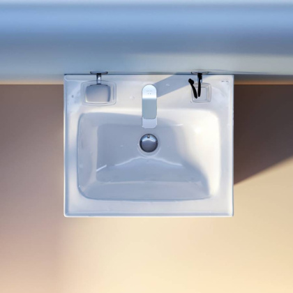 M85AWCC0552WG64 X-Joy, Раковина мебельная, керамическая, 55 см, встроенная, цвет: Белый, глянец