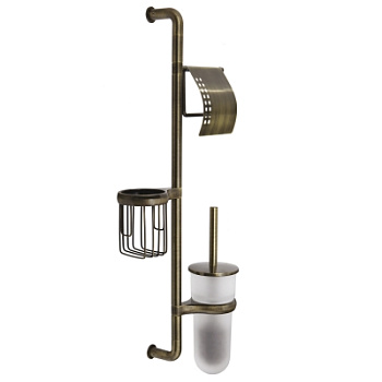 Комбинированная настенная стойка, 27,6х69,3х9,5 см, цвет бронза, K-1458