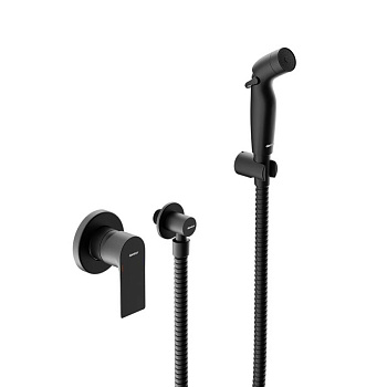 477510300 Apollo Смеситель монтируемый в стену с гиг.душем, черный