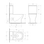 ENERGIA Чаша унитаза с сиденьем дюропласт soft close, P-trap BB8134CPR/SC ENERGIA Чаша унитаза с сиденьем дюропласт soft close, P-trap BB8134CPR/SC