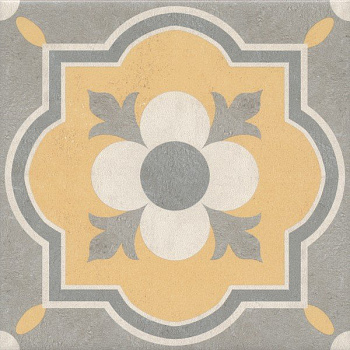 Декор VT\A459\5009 Эрмитаж 1 желтый/оранжевый/серый 20см*20см*6,9мм (1уп/10шт)матовый, шт