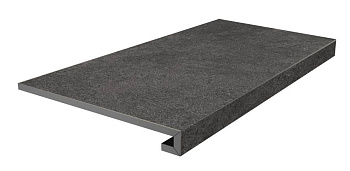 Ступень клееная фронтальная Портленд антрацит матовый обрезной 33x80x0,9