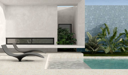 Стеклянная мозаика, 7100 Oasis Marfil 25x25, Oasis