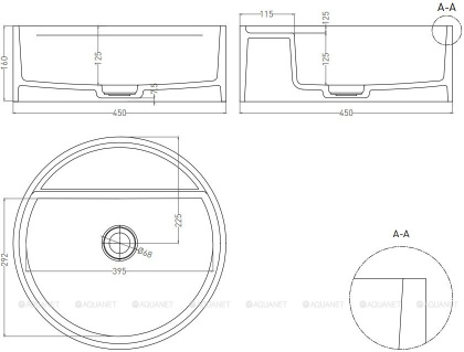 Раковина Salini Armonia Top 02 45х45 130126M