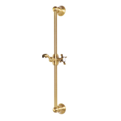 CZR-U-S-02-Bi Душевая штанга для ручного душа, ручка белая, исполнение бронза