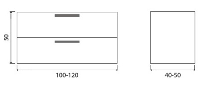 Дополнительный модуль Creto Vincenzo 2 ящика р-р 100 - 120