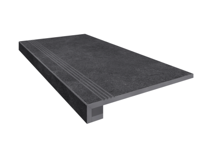 Комплект (Ступень LN04 (33x120) непол. (прямоугол. бортик) + Подступенок (14,5x120))