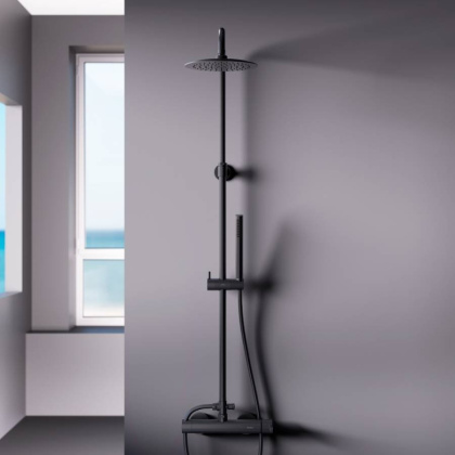 936710300 Scandinavian Pure душевая система с душевым смесителем, чёрный, шт