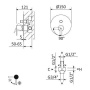 LEAF-VDIM-L-01 Встраиваемый однорычажный смеситель с переключателем на 2 выхода, исполнение Хром LEAF-VDIM-L-01 Встраиваемый однорычажный смеситель с переключателем на 2 выхода, исполнение Хром