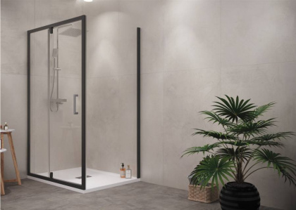 Душевая дверь Creto Astra 121-WTW-900-C-B-6 стекло прозрачное профиль черный, 90х195 см Душевая дверь Creto Astra 121-WTW-900-C-B-6 стекло прозрачное профиль черный, 90х195 см