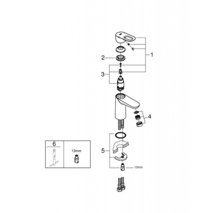 Смеситель для раковины Grohe BauLoop 23337000 хром