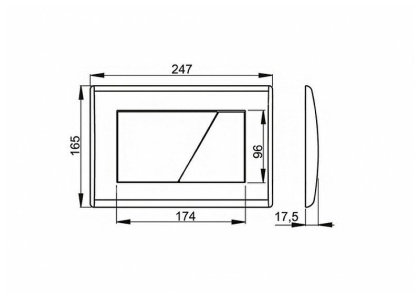 Кнопка управления для скрытых систем инсталляции, xром-глянец Кнопка управления для скрытых систем инсталляции, xром-глянец