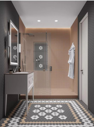 Керамогранит SG245000N Агуста белый  (24см*24см*7мм) (23шт/1,09м2) для стен и пола, м2