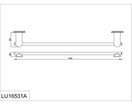Полотенцедержатель 60 см. RUSH Luson (LU16531A)