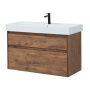 Тумба под раковину Aquanet Nova Lite 100 (SLIM SYNERGY) дуб рустикальный, 2 ящика