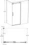 Душевая боковая панель CRISTALLO, 90х210, брашированный никель
